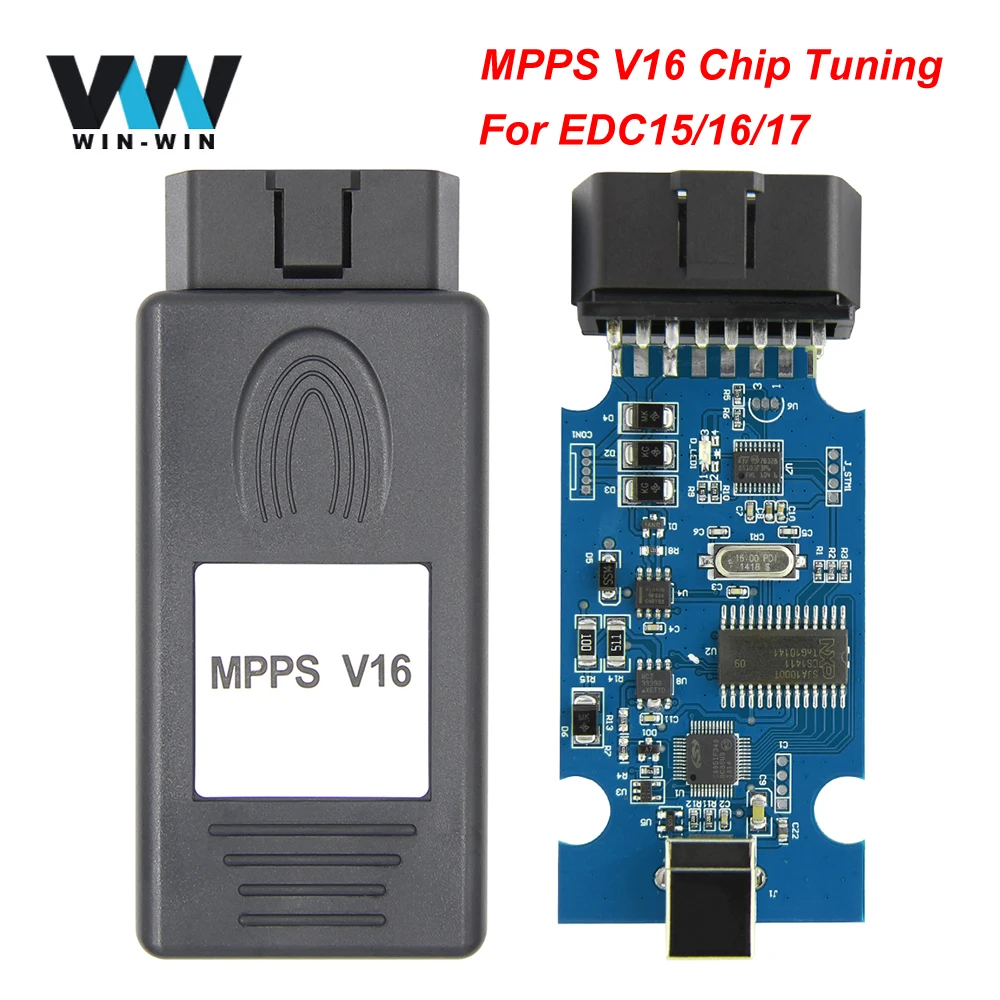 Чип тюнинг MPPS V16 ECU для EDC15 EDC16 EDC17 V16.02 V16.1.02 OBD2 Диагностический кабель CHECKSUM CAN