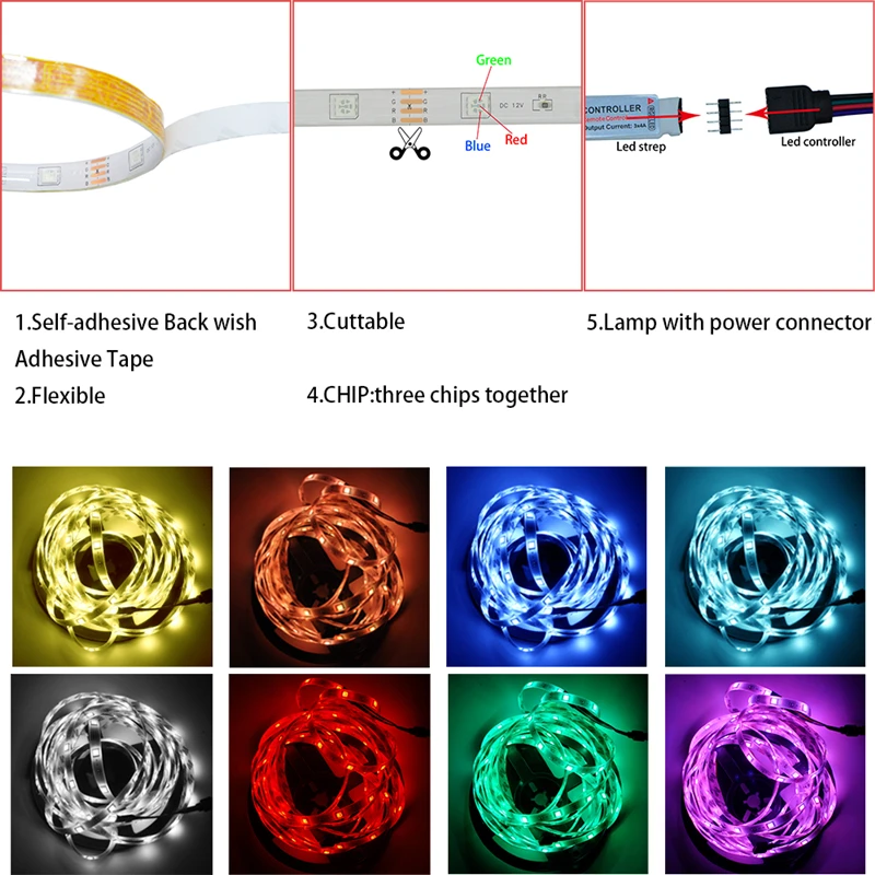

LED Strips Light Link clip For RGB 5050 2835 LED Light Strips Suitable For 4Pins 10mm LED light strip