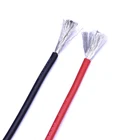 Высокотемпературный Прочный высококачественный Луженый Медный 14awg калибровочный гибкий силиконовый кабель 5 м 2,5 м черный + 2,5 м красный