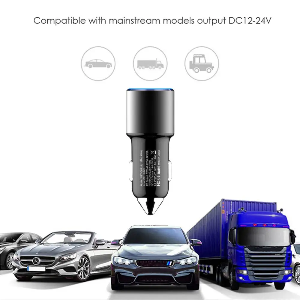 USB C TYPE-C PD 45 Вт автомобиля зарядное устройство Быстрая зарядка 3,0 18 63 Мощность ноутбук адаптеры питания с USB для iPhone X/8/8 плюс samsung