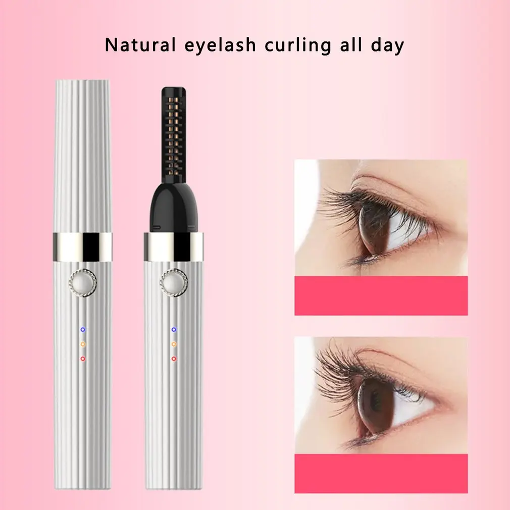 

Щипцы для завивки ресниц с USB-зарядкой, портативная электрическая мини-Плойка для перекрестных ресниц с контролем температуры