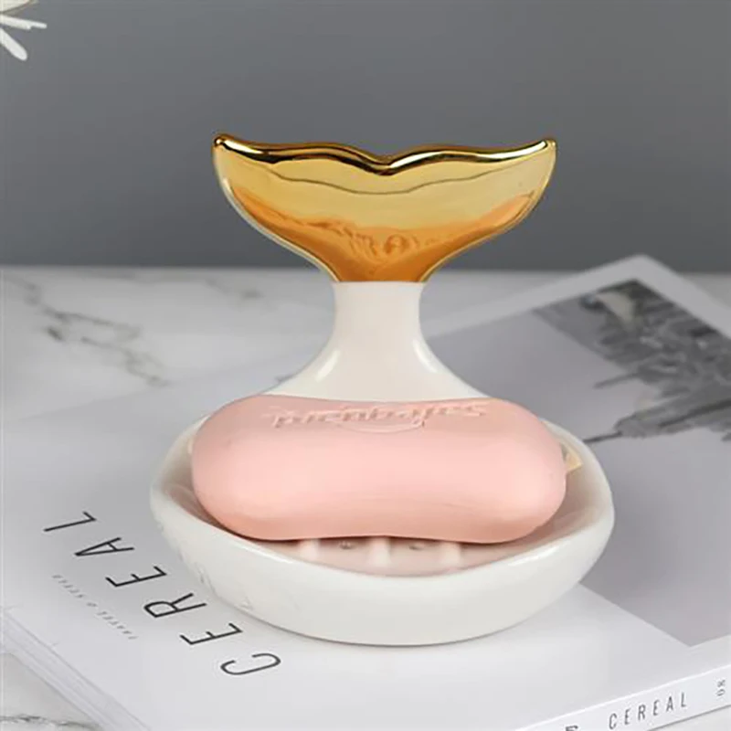 

Nanjibao Creative Ceramic Soap Box Nordic Simple Fashion Soap Box Drain Soap Tray Storage Household Goods Bathroom Accessories