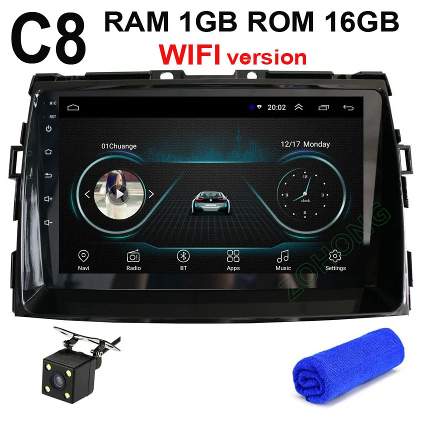 DSP 2.5D 4G Android 9,0 автомобильный DVD мультимедийный плеер для Toyota Estima/PREVIA/Tarago/Canarado Авторадио автомобильный gps навигатор стерео - Цвет: C8 GPS CAM