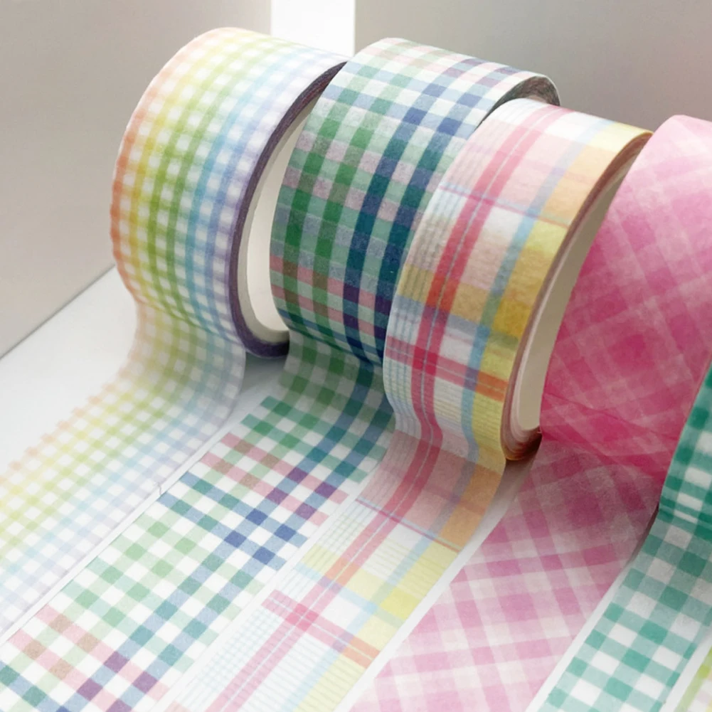 

5m Vintage Black Washi Tape Grid Stripe Masking Tape Decorative Adhesive Tape Sticker Scrapbooking Diary Stationery DIY Tape Hot