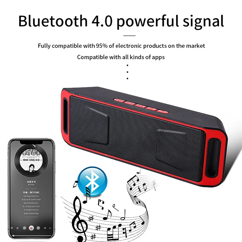 Беспроводная уличная Bluetooth Колонка Boombox портативная мини колонка с двумя