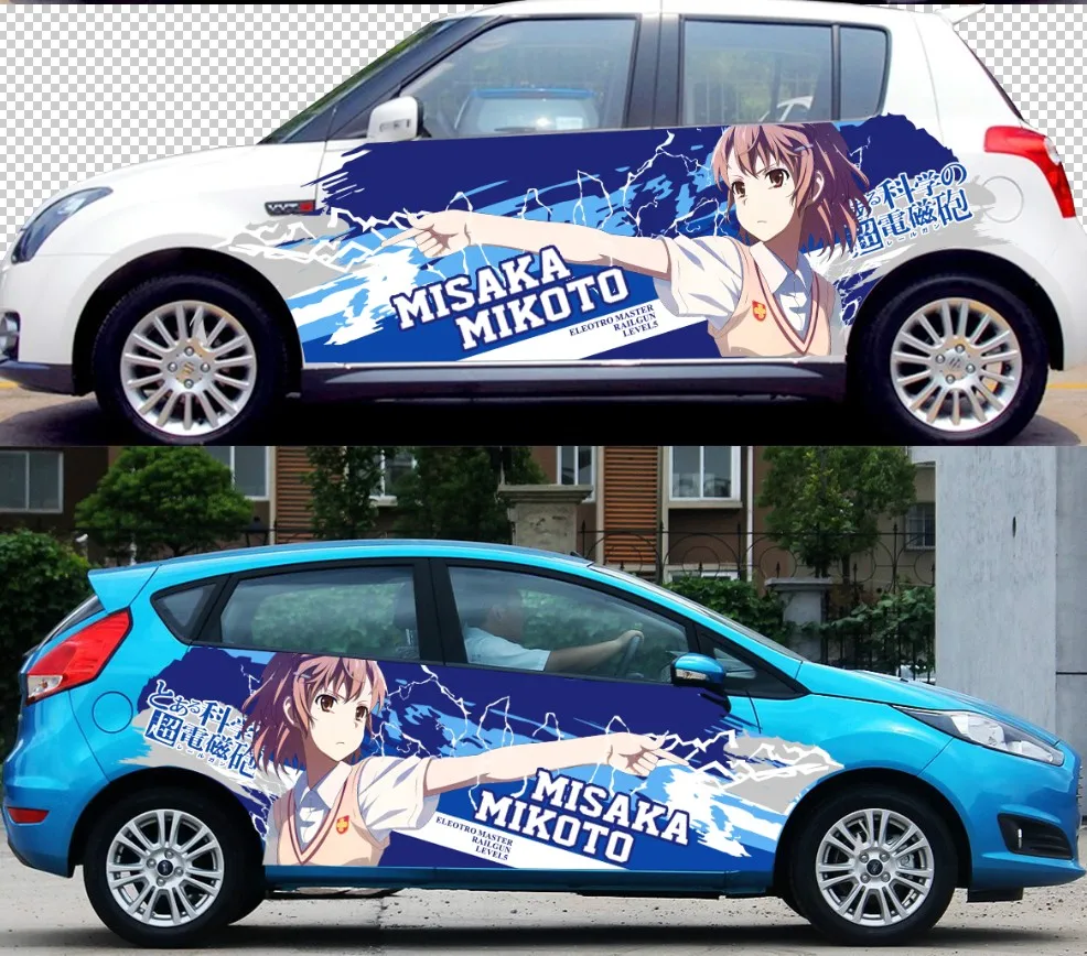 

Аниме Itasha стикер Misaka Mikoto автомобильные наклейки HD печать винил ралли стикер s авто дверь тело Дрифт Гонки Наклейка защитная пленка