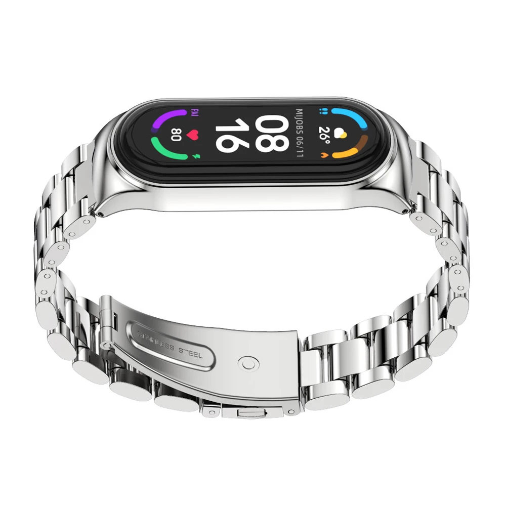 Металлический ремешок для Mi Band 7 6 5 4 3 браслет из ткани Correa наручный NFC |