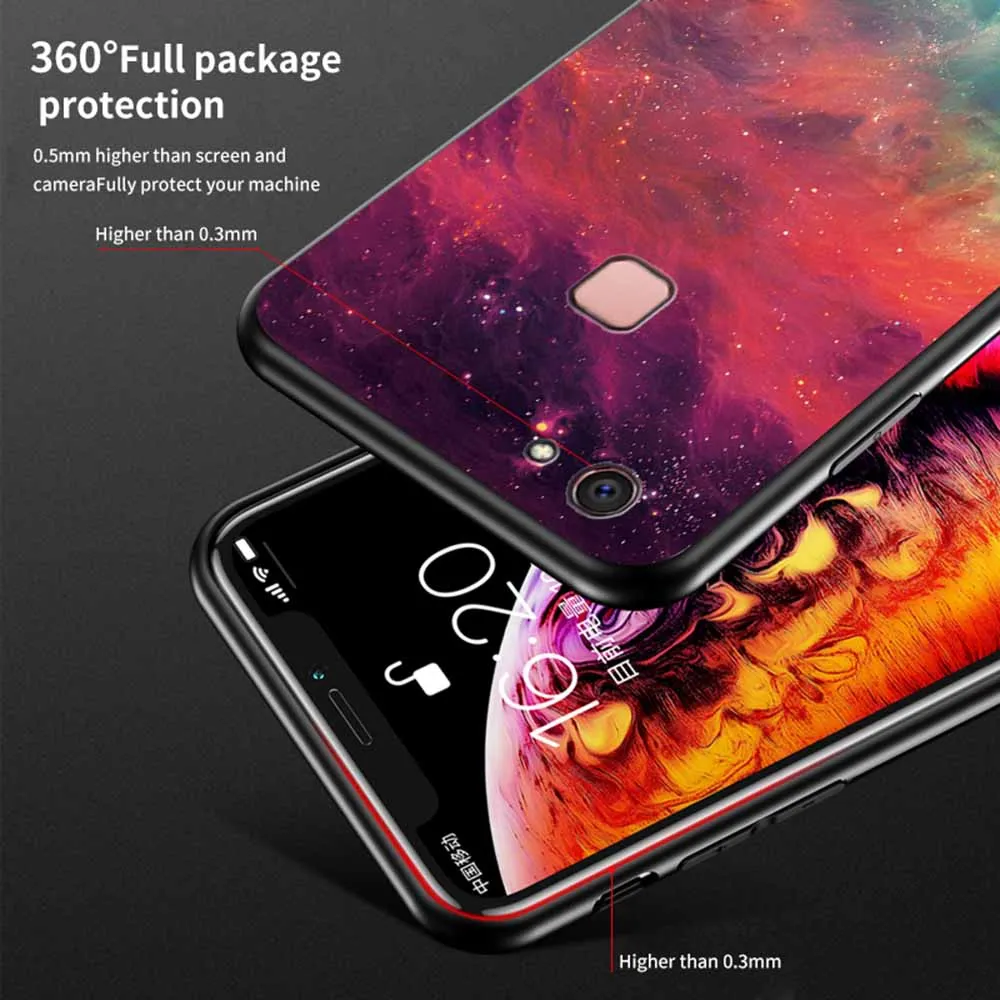 Чехол для телефона Vivo Y79 Y75 Y71 Y67 Y3 Y19 U3 Y17 Y7S чехол из закаленного стекла серии Star