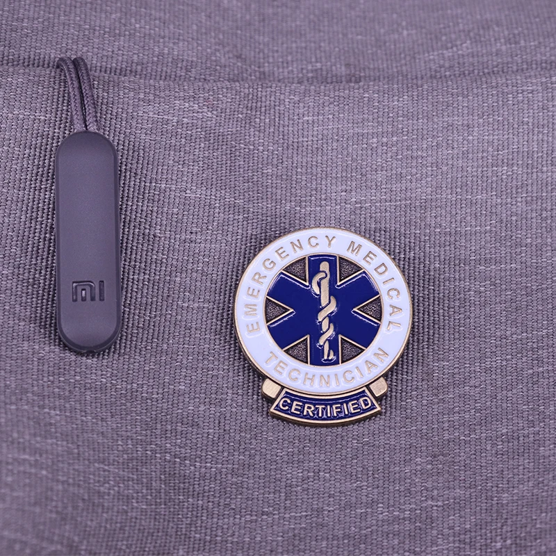 Эмалированная булавка Star of Life сертифицированная бейдж для аварийной терапии