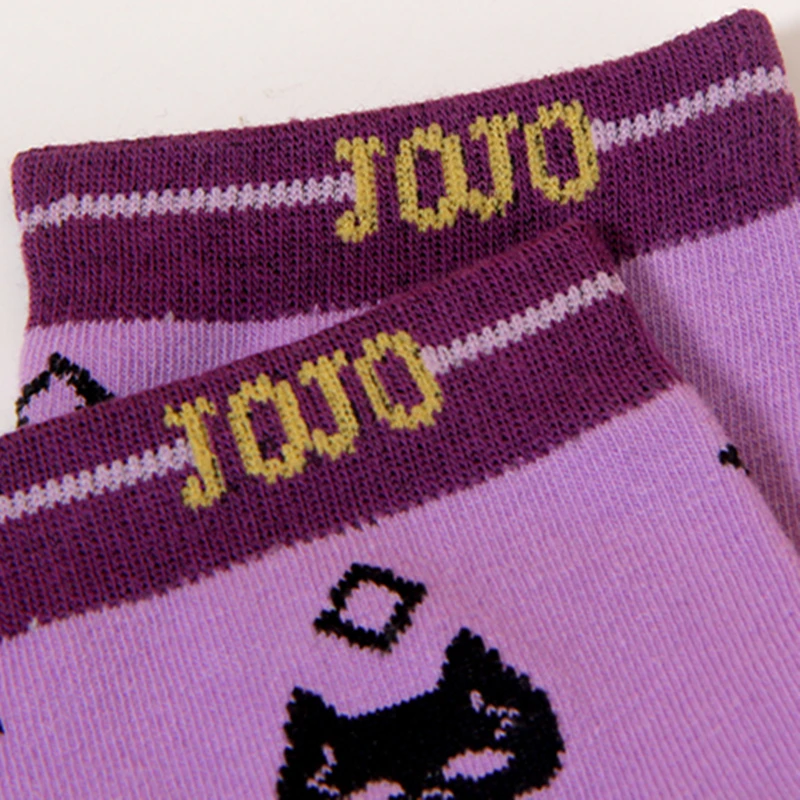 

Anime JoJo's Bizarre Adventure Bruno Bucciarati Kira Yoshikage Socks Embroider Cartoon Ankle Socks Creative Sock