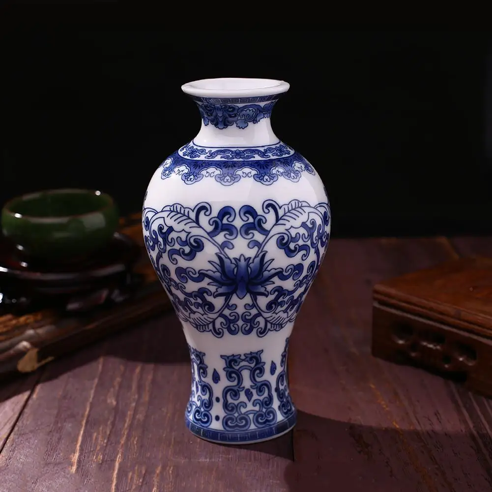 Винтажные керамические вазы для домашнего декора китайский синий и белый фарфор