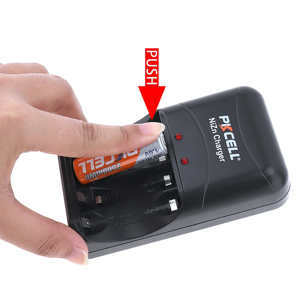 

PKCELL 4Pcs AAA 1.6V 900mWh Ni-Zn AAA Rechargeable Battery batteries AAA pack with NiZn Charger for NIZN AA/AAA Battery