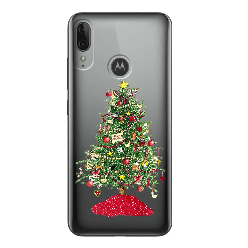 

Christmas New Year gift elk snow Case For Motorola MOTO P40 Power One action vision Pro zoom P30 play E5 E6 G6 G7 Play Plus