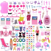 random 43 piecesset of girl toy accessories dress shoes boots glasses backpack various accessories suitable for 11 inch dolls
