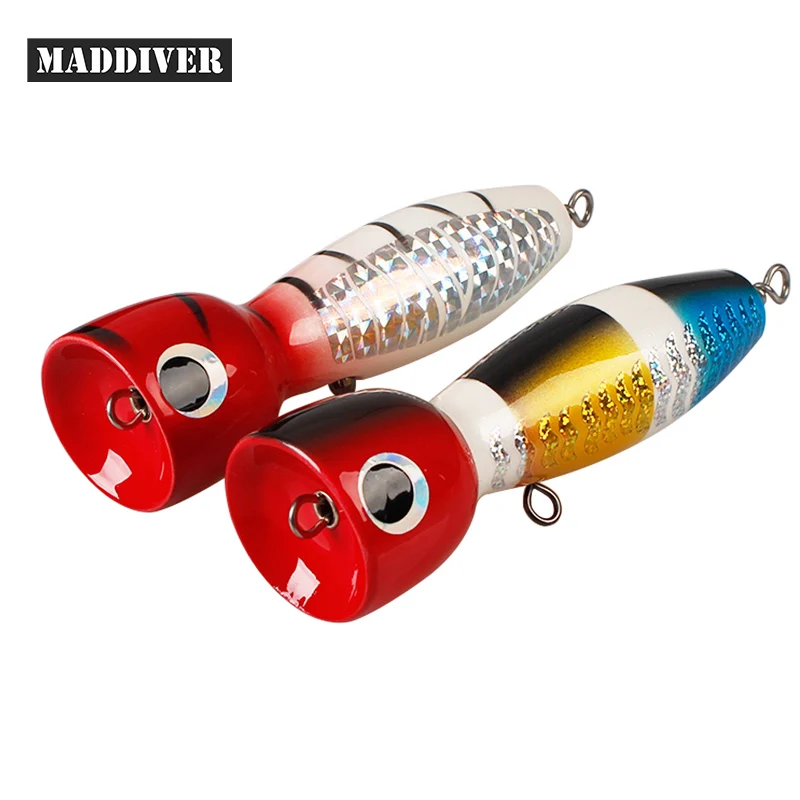 MADDIVER 15 см/75 г Topwater деревянный Поппер sptter GT поверхность выскакивающие приманки