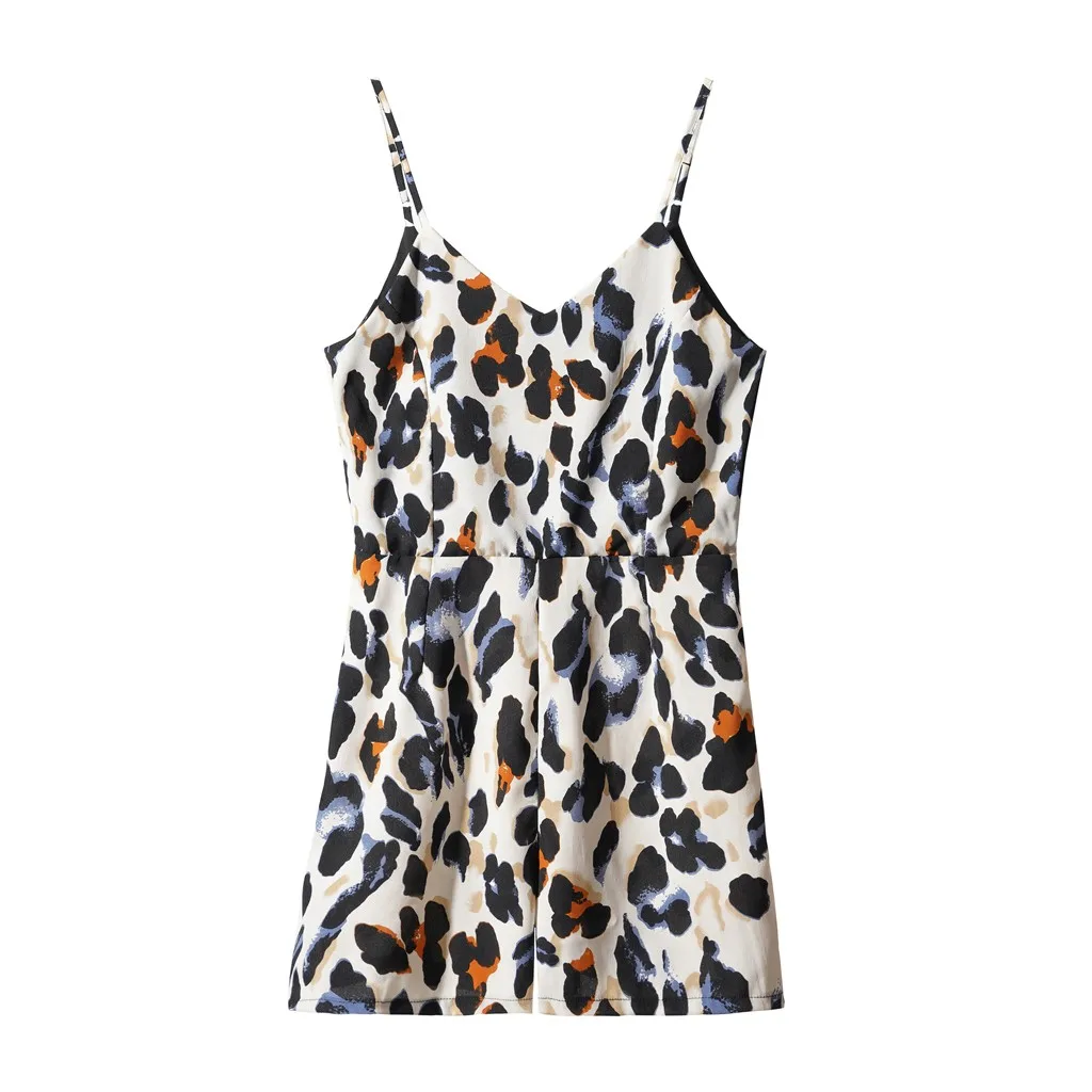 Женский модный сексуальный комбинезон с открытой спиной повседневный летний