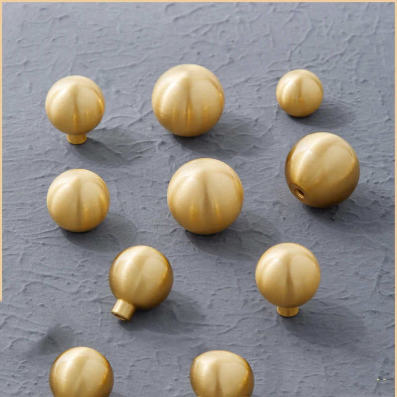 Nordic чистый Медь ручки для выдвижного ящика шкафа гардероба твердой латуни одно