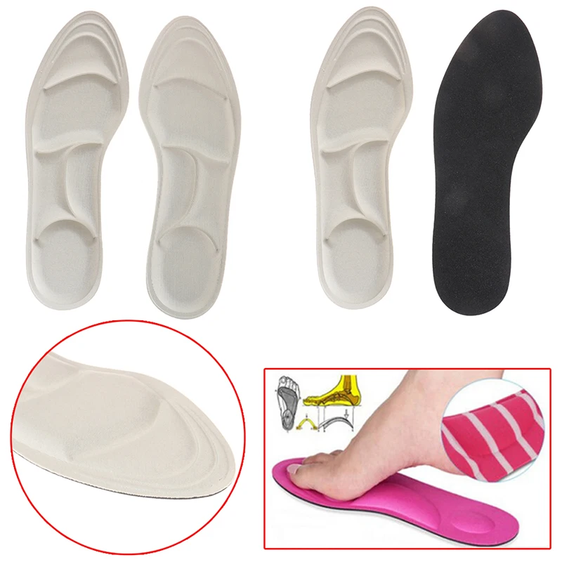 1 пара 4D губка мягкая стелька спортивная обувь на высоком каблуке рельефная
