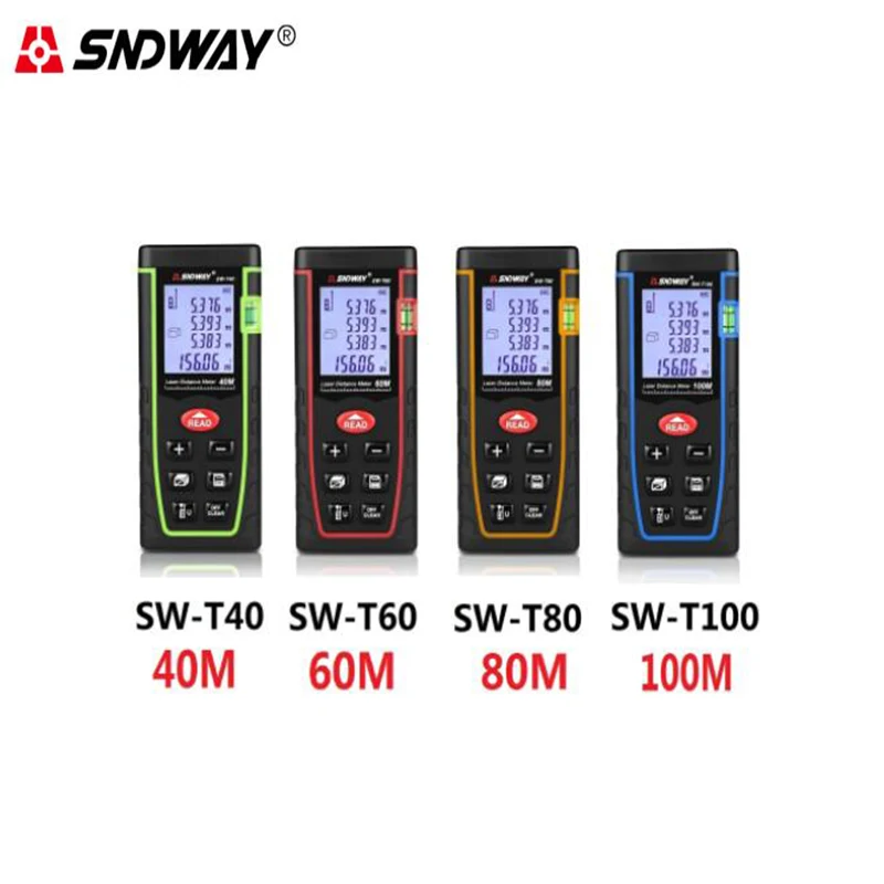 

SNDWAY Laser Rangefinder Distance Meter 120m 100m 40m Electronic Roulette Range Finder Trena Laser Ruler Digital Tape Measure