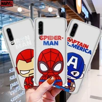 2021 marvels new spider man anime transparent clear phone case for huawei honor 20 10 9 8a 7 5t x pro lite 5g etui coque hoe