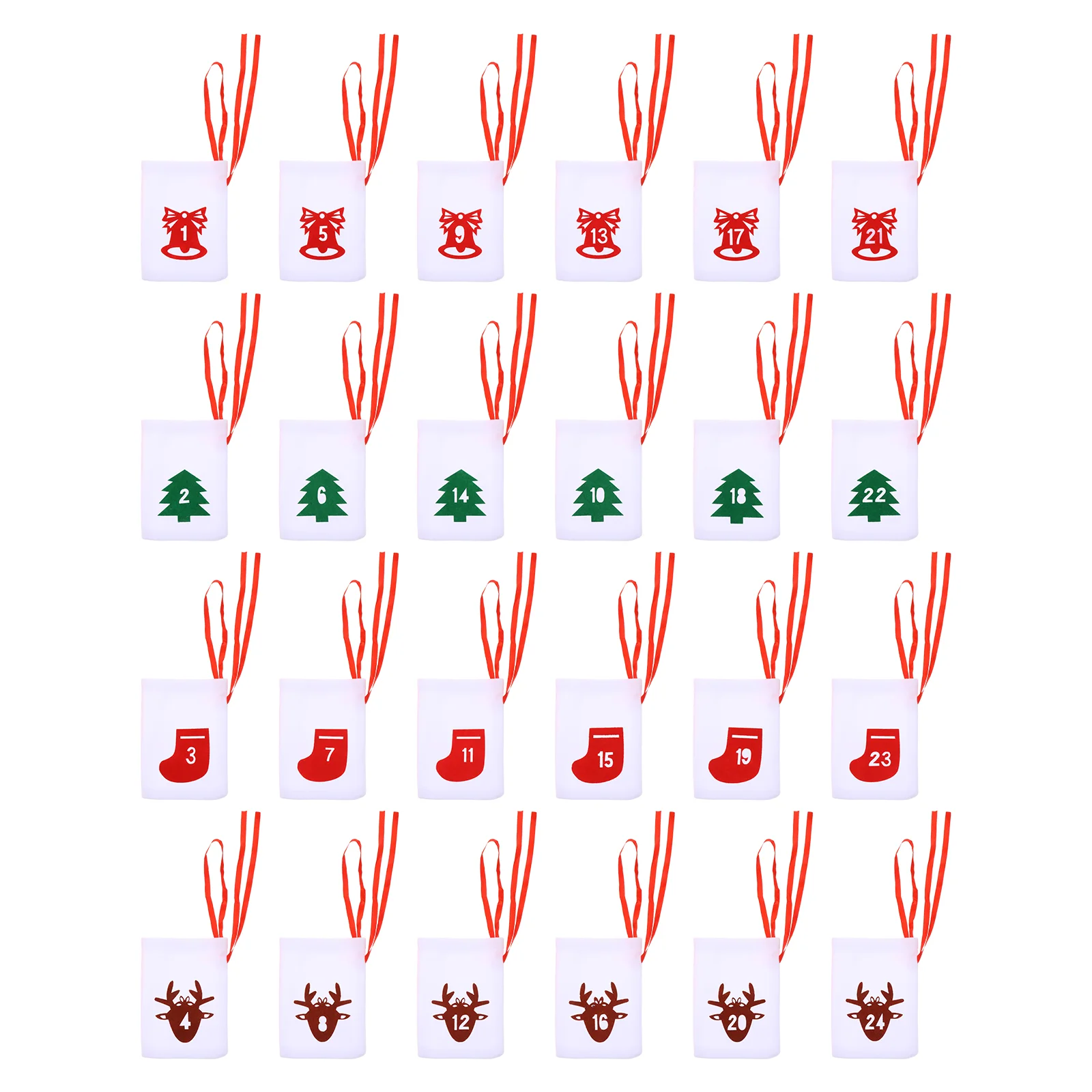 

24pcs Christmas Themed Gift Wrapping Bags Delicate Gift Bag Gift Packing Bags