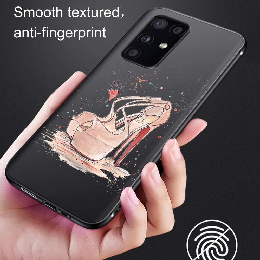 

Girl High Heels For Samsung Galaxy S21 A51 S20 S10 S9 S8 Plus Ultra S10e A50 A71 A70 A20E A21S NOTE 20 10 9 8 Plus Soft TPU Case