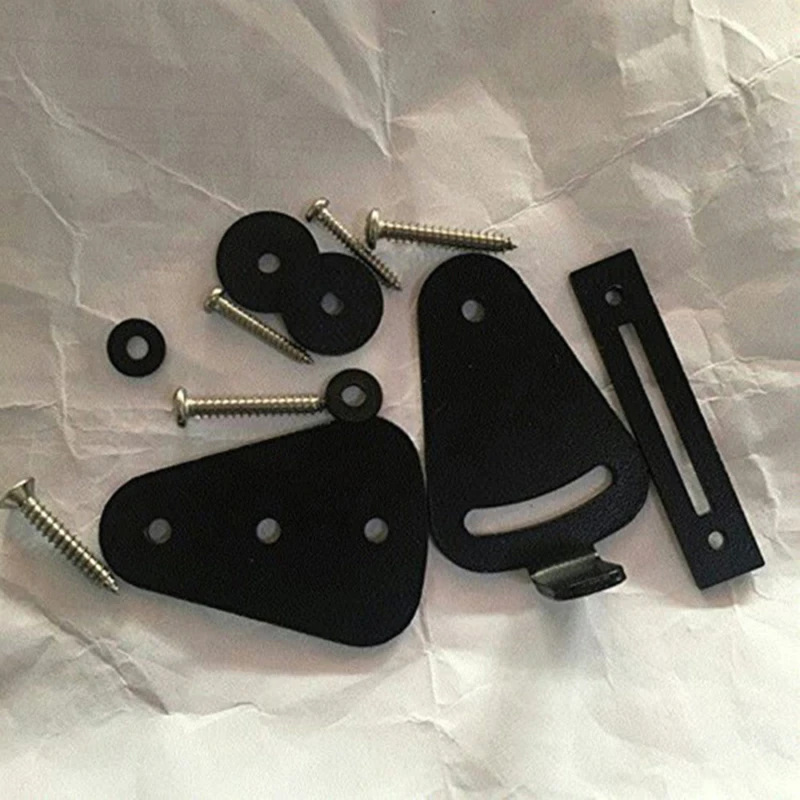 Замок-защелка для раздвижных дверей сарая черный комплект из нержавеющей стали