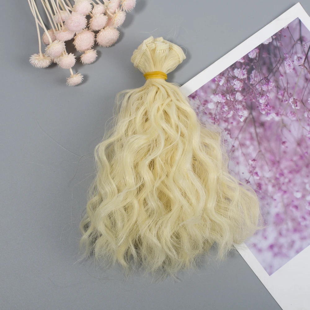 88 Aidolla модные DIY 15*100 см мини-локоны вьющиеся парики высокотемпературный материал прямые волосы парик для BJD куклы аксессуары - Цвет: 88