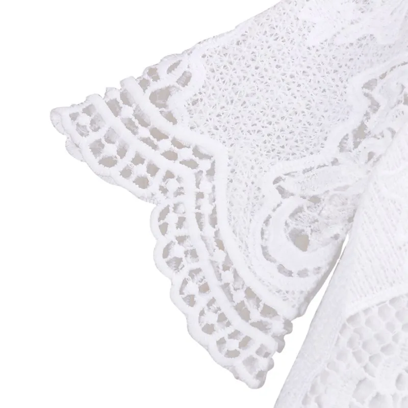 Приятные подарки белый комбинезон с оборками и рукавами для маленьких девочек