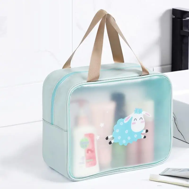 

Dry And Wet Waterproof Bath Cosmetic Bag Portable Portable Fitness Swimming Bag PU Toiletry Ccosmetic Storage Bag