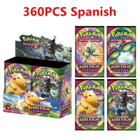 360pcs pokemon cards spanish version vivid voltage mentes unidas swordshield tcg 36 bags collection trading card game toy