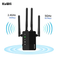 kuwfi wireless wifi repeater dual band 1200mbps wifi range extender wi fi amplifier signal booster repetidor wifi access point