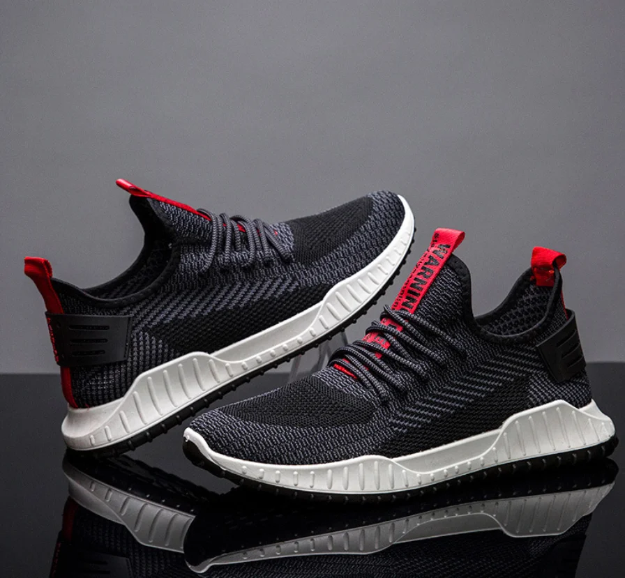 

Men's Casual Shoes Breathable Fashion Mesh Shoes Casual No-slip Soft bottom Lace-up Casual Shoes Outdoor Sneakers
