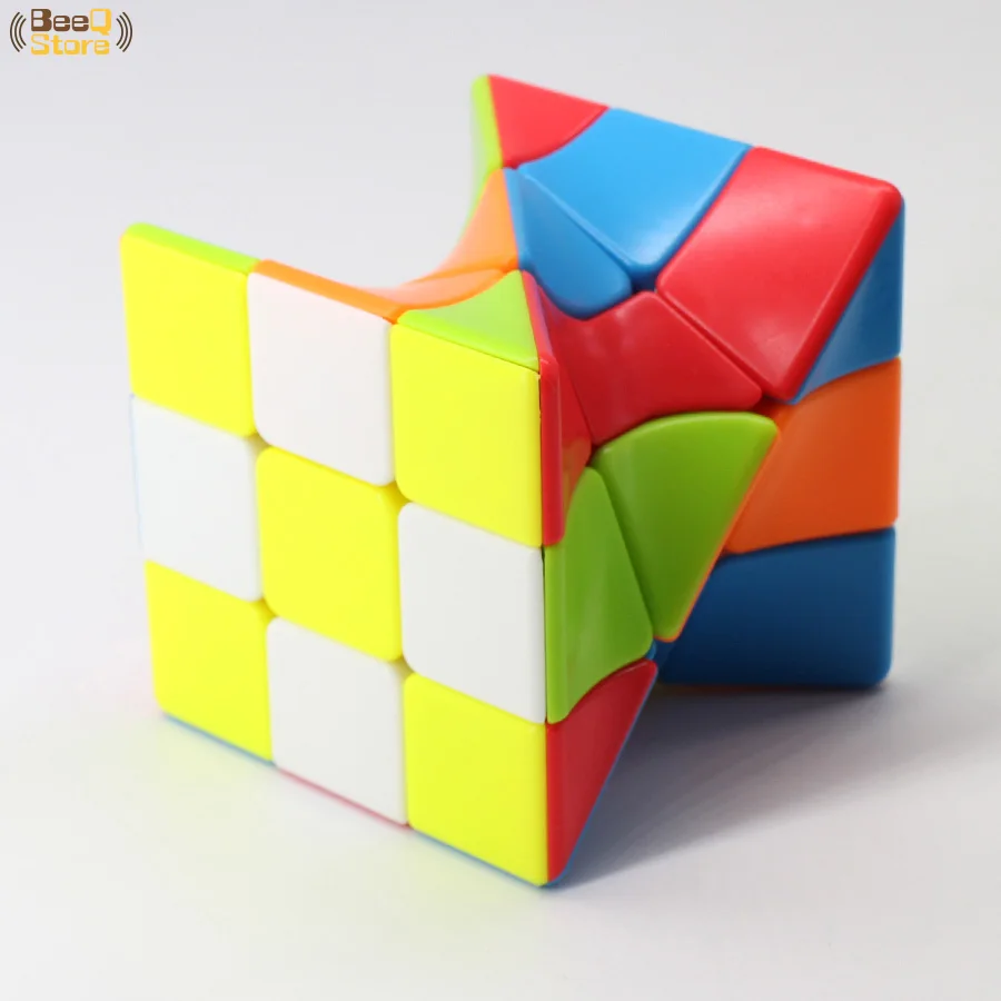 Извилистый куб крутящийся магический без наклеек 3x3x3 красочный головоломка 3x3