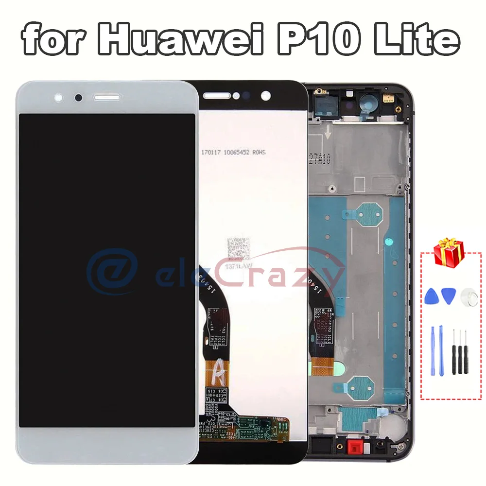 

Оригинальный ЖК-дисплей 5,2 "P10 Lite, сенсорный экран и рамка в сборе для замены экрана WAS-LX1 WAS-LX1A WAS-LX2 WAS-LX3