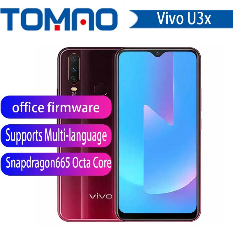 Оригинальный vivo U3x 6 35 ''Экран мобильный телефон Snapdragon655 Android Octa Core 5000 мА/ч