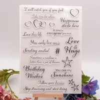 love hug clear stamps cutting dies scrapbook christmas card paper craft silicon rubber roller transparent stamps