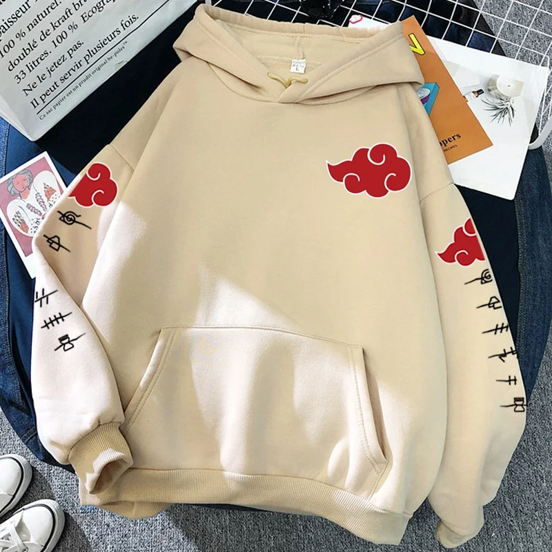

Hot Akatsuki Cloud Hoodies Winter Women Thick Hoodie Fleece Long Sleeve Sweatshirt Hip Hop Hoodie Pocket Cheap COSPLY Clothes