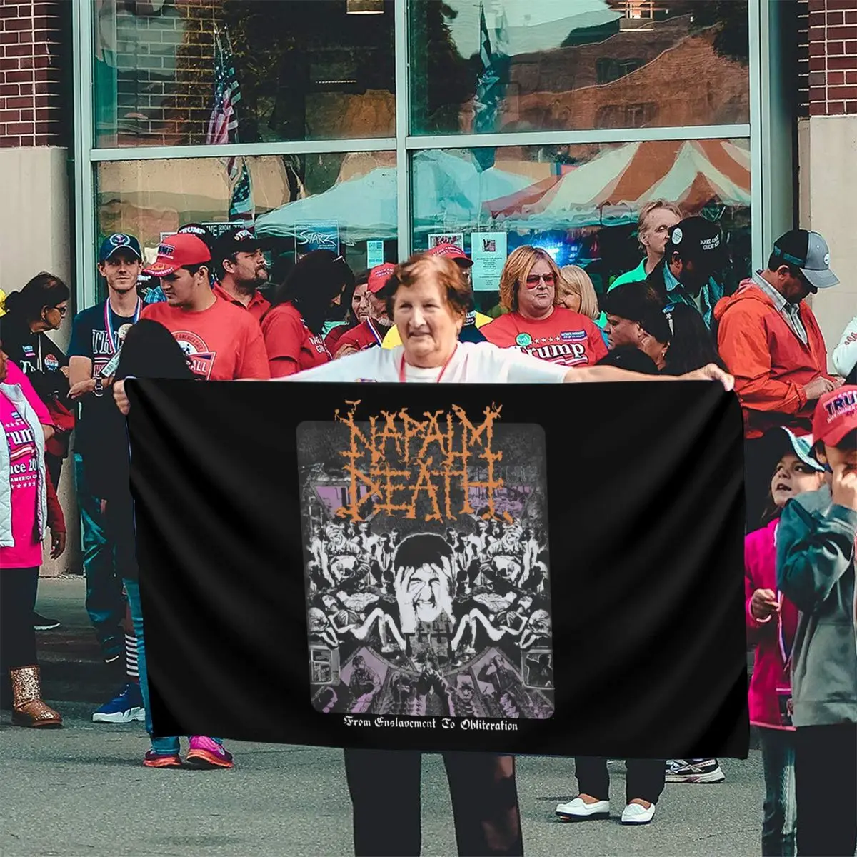 

Napalm Death Swea, от порабощения до уничтожения, Grindcore Swea W Swag, флаг готов