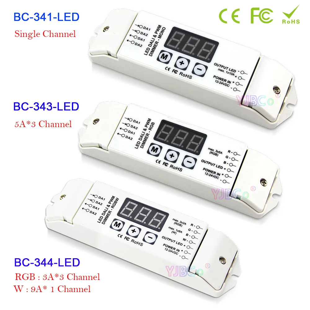 

1CH/3CH/4CH LED DALI Dimming Driver Single Color/RGB/RGBW DC 12V-24V DALI Dimming signal Dimmer Controller For LED Strip,Light