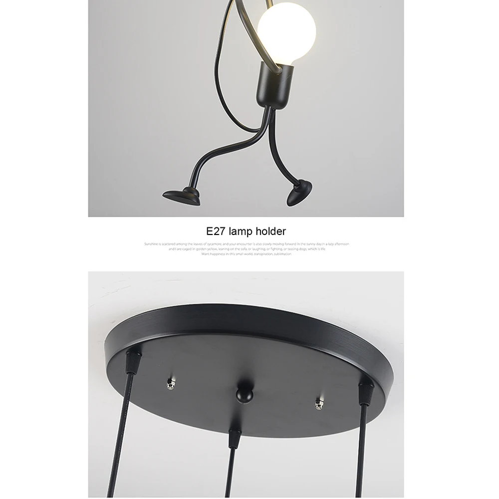 Мужской подвесной светильник в стиле лофт для скалолазания s искусство