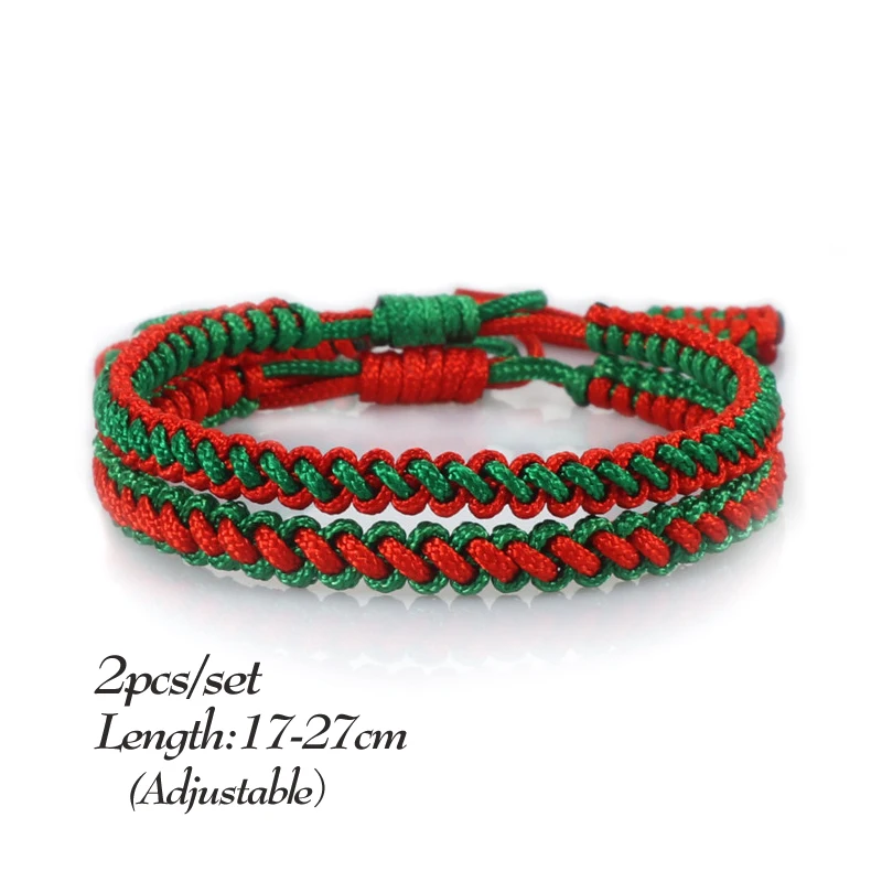 Браслеты веревочные с узелком ручной работы для женщин и мужчин плетеные