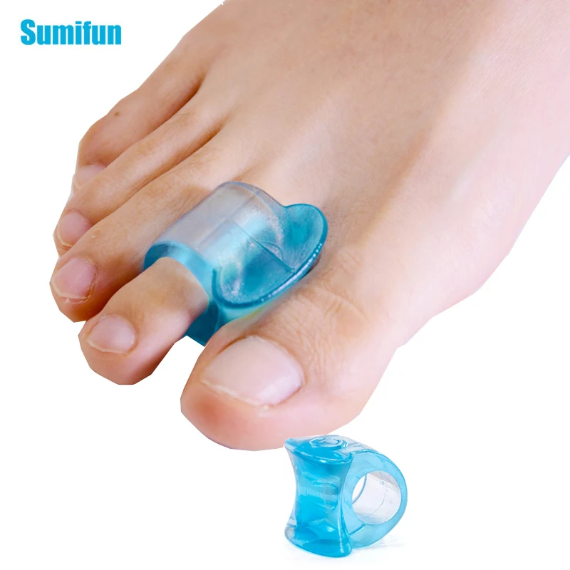 2 шт./компл. синий мягкий силиконовый гелевый сепаратор для ног Hallux Valgus Bunion