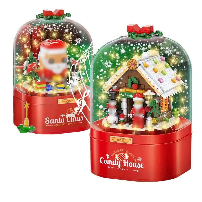 

City Street View Series Educational Building Block Toys For Kids Boys Girls DIY Present Christmas Santa Claus Snowman Models