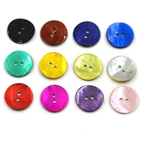 10pcslot natural shell sewing buttons color mother of pearl shell round buttons 2 holes for clothing diy garment accessories