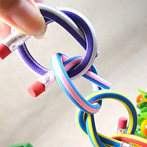 3Pcs Random Color Kids Students Creatives Magic Flexible Bendy Soft Pencil Gift