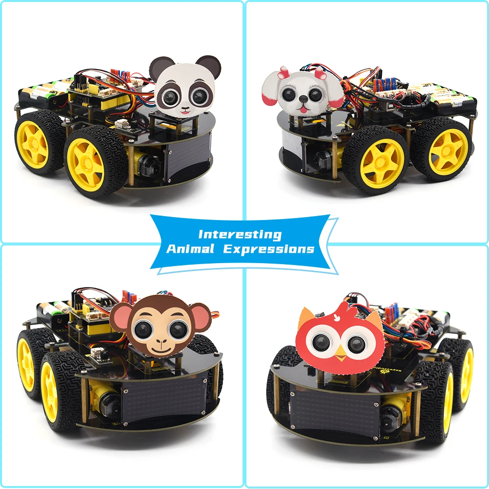 Keyestudio 4WD Multi BT Robot Car Kit V2.0 W/LED Display For Arduino Robot Kit DIY Electronic Kit/Programming Car Kit  Kids Toys