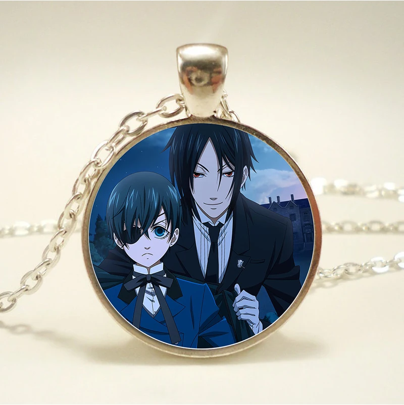 Модный металлический кулон Black Butler Kuroshitsuji Сиэль фантомхайв стеклянный купол
