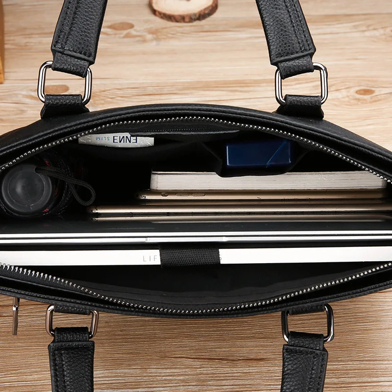 

Top Layer Cowhide Men's Briefcase Business Travel Bag Male Computer Laptop Handbag Casual Shoulder Cross body Bag Messenger Bag