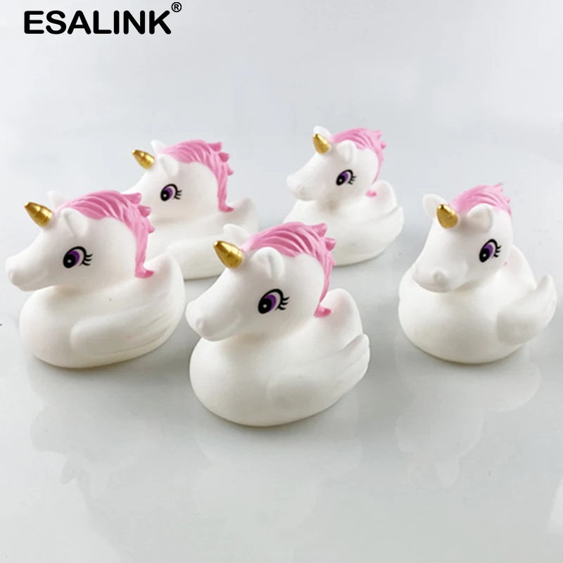 ESALINK 5 шт мини резиновые Зонт с красной птицей плавающий скрипучий звук утки